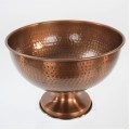 4002-HAMMERED COPPER BOWL WITH PEDESTAL